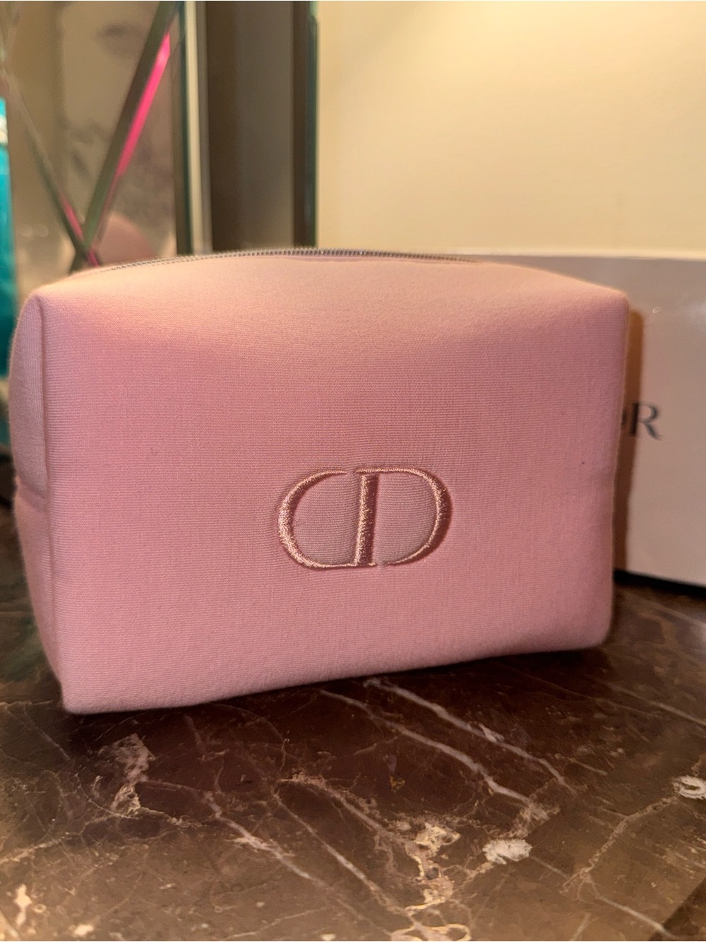 Dior Pink CD Monogram Cosmetic Case - Picture 2 of 6
